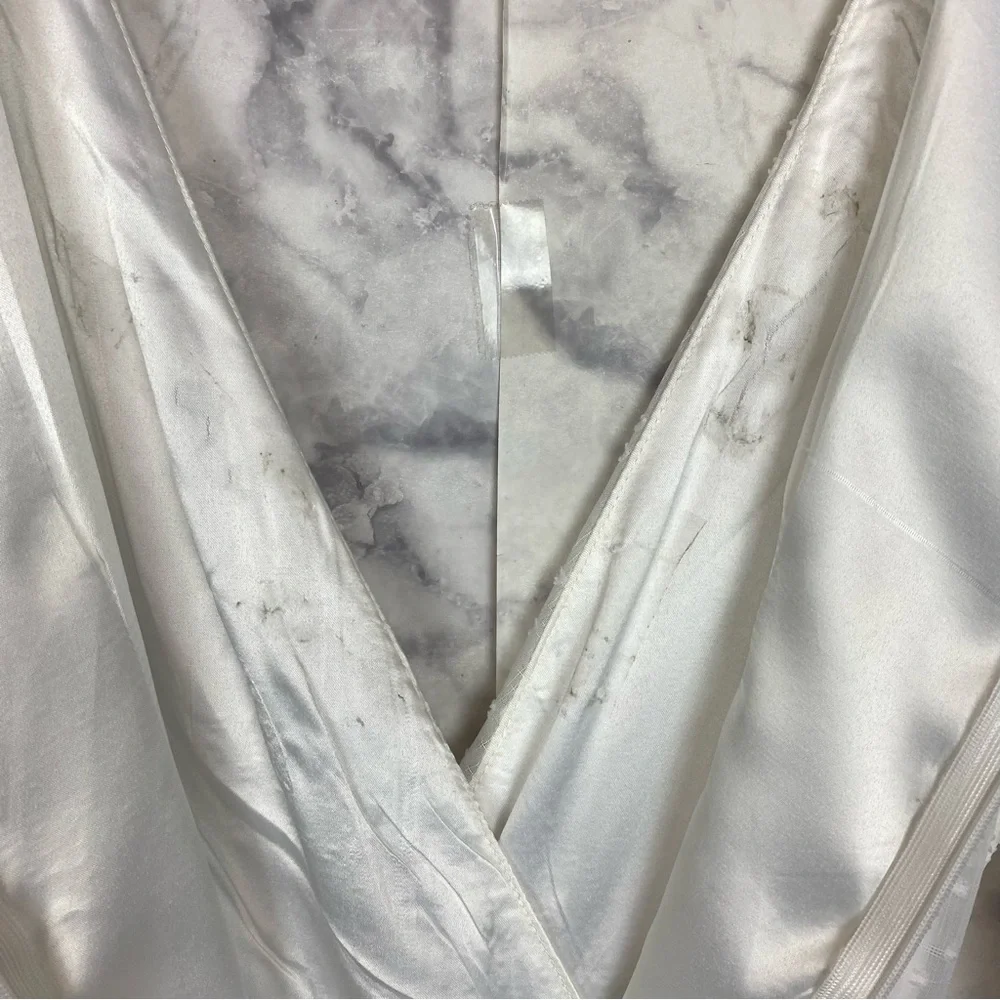 Saints + Secrets Wrap Dress with Sheer Sleeves - Picture 4 of 12